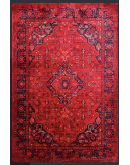 Türkmen Halı Afghan AF01 Kırmızı Etnik Desenli Halı