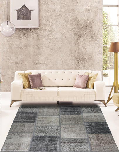 YAĞCIBEDİR PATCHWORK GRİ HALI