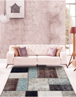 YAĞCIBEDİR PATCHWORK MAVİ MULTİ HALI