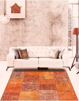 YAĞCIBEDİR PATCHWORK TURUNCU HALI